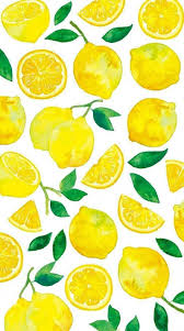 Lemon Wallpaper Suluboya Cicekler Sanatsal Baski Arkaplan Tasarimlari