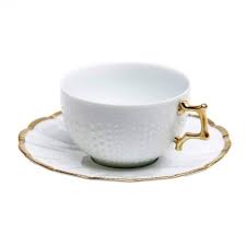 Medard De Noblat Corail Or Tea Cup And Saucer Tea Cups Coffee Cups And Saucers White Coffee Cups