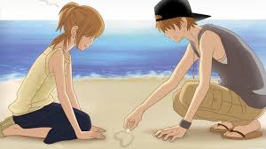 love drowning anime teenager boy and girl 1920x1080 wallpaper High ...