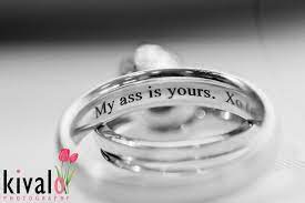 Funny Wedding Ring Inscription By Our Member Kivalo Photography Cool Wedding Rings Engraved Wedding Rings Wedding Ring Inscriptions