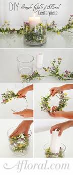 Easy Diy Flower Candle Centerpiece Candle Wedding Centerpieces Wedding Centerpieces Diy Wedding Centerpieces