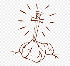 Another legend suggests that it was given to arthur by the lady of the lake. Excalibur King Arthur The Sword In The Stone Drawing Sword In The Stone Drawing Clipart 2295228 Pikpng