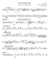 It was written by and produced by chic members bernard edwards and nile rodgers, and released on august 22. I M Coming Out Trombone Accompaniment Sheet Music For Trombone Solo Download And Print In Pdf Or Midi Free Sheet Music For Im Coming Out By Diana Ross Disco Musescore Com