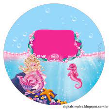Kit Personalizado Tema Barbie Sereia Das Perolas Convites Digitais Simples Barbie Sereia Decoracao Festa Barbie Festa De Aniversario Da Barbie