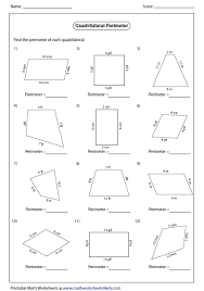 Quadrilateral Worksheets Perimeter Worksheets Quadrilaterals Worksheet Area And Perimeter Worksheets