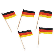 The flag of germany (german: Flaggen Picker Deutschland Fahne 50er Pack Gunstig Kaufen Bei Partydeko De