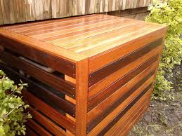 Wood Planks Box For Pool Equipment Storage With Large Air Circulators Pool Equipment Pool Filters Pool Equipment Enclosure