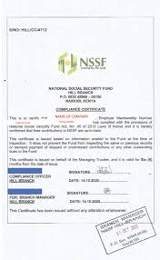 After this you will see the application tab which you click and then. Nssf Compliance Certificate Request Letter Template Anziano Consultants