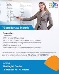 Indeed dapat menerima bayaran dari perusahaan tersebut, membantu agar indeed tetap gratis bagi para pencari kerja. Lowongan Kerja Medan Di Eka English Center Guru Bahasa Inggris Medanloker Com Lowongan Kerja Medan