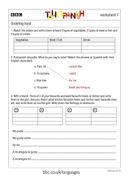 Languages Talk Spanish Ordering Food Worksheet Spanish Spanish Language Learning Spanish Phrases