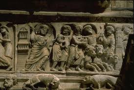 French Romanesque St Gilles Du Gard Christ Driving The Money Changers From The Temple Detail Of Portion Of Frieze Art Cleansing Of The Temple Romanesque