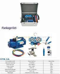 New Arrived Value 7in1 Vtb 5a Refrigeration Repair Tool Set With Aluminum Alloy Box Aluminium Alloy Vacuum Pump Repair