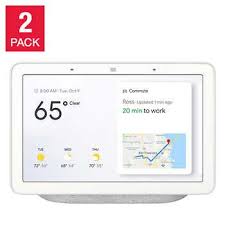 Google Home Hub Smart Display Powered By Google Assistant Chalk 2 Pack Google Home Costco Smart Device