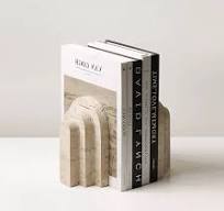 Amazon.com: 1 Piece Modern Travertine Bookend, Arched Design ...