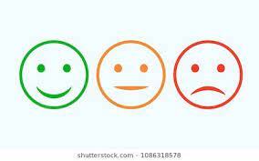 Smiley Icon Set Emoticons Positive Neutral And Negative Vector Isolated Red And Green Mood Rating Smile For Customer Opinion Smiley Emoticon Icon Set
