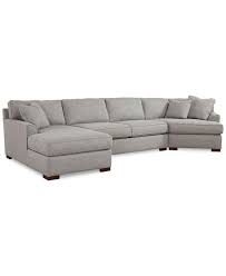 Our leather sofas and sectionals come in a variety of styles and offer special details like distressed accents, sleek nailhead trim, or classic button tufting. Furniture Closeout Carena 162 3 Pc Fabric Sectional Sofa With Cuddler Chaise Created For Macy S Reviews Furniture Macy S
