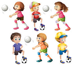 Wählen sie aus erstklassigen inhalten zum thema fußball spielen kinder in höchster qualität. Kinder Spielen Volleyball Und Fussball 693425 Vektor Kunst Bei Vecteezy