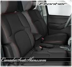 2005 2016 Nissan Frontier Custom Black With Red Stitch Detail Leather Interior Canadaseatskins Com Leatherseats Nissa Nissan Pathfinder Nissan 4x4 Nissan