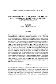 Maybe you would like to learn more about one of these? Pdf Kaunseling Untuk Kesejahteraan Satu Kajian Kes Perkhidmatan Kaunseling Di Universiti Kebangsaan Malaysia Nur Minion Academia Edu