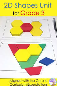 This 2d Shapes Unit For Grade 3 Covers Angles Polygons Quadrilaterals And Transformations Math Activities Elementary Ontario Curriculum Shape Anchor Chart