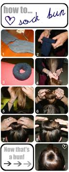How to create a cute bun in your hair using a sock. Pin On Hair Make Up