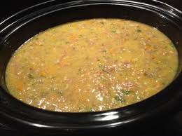 Slow Cooker Gelbe Erbsensuppe Herdgefluster Rezept Erbsensuppe Erbsen Suppe Gelbe Erbsensuppe