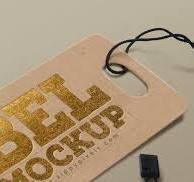Gold Foil Label Mockup – Embossed Hang Tag | ZippyPixels