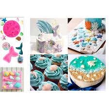 See more ideas about themed cakes, beach themed cakes, cupcake cakes. Mermaid Tail Shell Beach Theme Design Jelly Fondant Sugarcraft Chocolate Clay Silicone Mould Cake Decorating Tools Shopee Malaysia