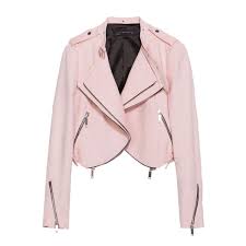 The 19 Chicest Things You Can Buy On Sale Now Pink Biker Jacket Light Pink Jacket Pale Pink Jacket