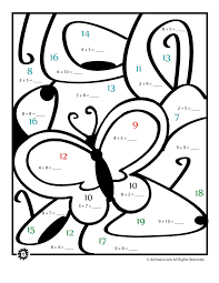 Spring Worksheets Spring Math Coloring Page Butterfly Answer Key Classroom Jr Spring Math Worksheets Spring Math Math Coloring Worksheets