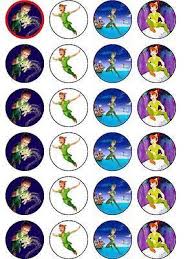 Peter Pan Cupcake Toppers Peter Pan Topper Cupcake Toppers