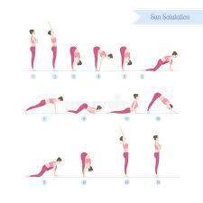 Surya namaskar (or sun salutation) is a good. Sun Gruss Surya Namaskara B Yogareihenfolge Vektor Abbildung Illustration Von Praxis Gesundheit 96141542