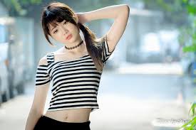 Asian girls are famous all over the world for their colorful kimono, silky hair, classy bangs and natural beauty. Hd Wallpaper Women Model Brunette Long Hair Asian Bangs Belly Women Outdoors Wallpaper Flare