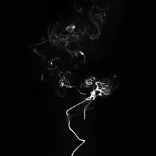 White smoke on a black background. My40 Smoke Bw Dark Minimal Black Wallpaper
