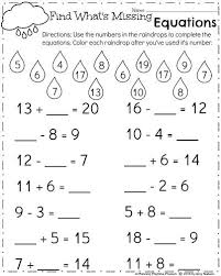 Printable number 1 50 worksheet, 1st & 2nd grade math worksheets and printable math worksheets subtraction with regrouping are three main things we will present to. Spring First Grade Worksheets Fill In The Missing Number Equations First Grade Worksheets 1st Grade Math Worksheets First Grade Math