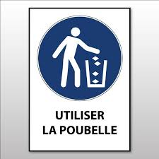 Panneau Iso 7010 Utiliser La Poubelle M030 Poubelle Les Poubelles Panneau