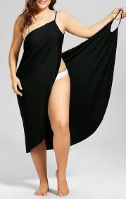 Black Bathing Suit Cover Up Plus Size Plus Size Beach Cover Up Wrap Dress Plus Size Swimwear Plus Size Dresses Beach Coverup Dress