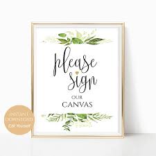 Printable Please Sign Template Please Sign Our Canvas Etsy Sign Templates Canvas Guest Book Wedding Polaroid Guest Book Wedding