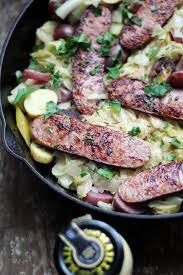 Chicken sausage with apple slaw steamy kitchen recipes. Chicken Apple Sausage Skillet With Cabbage And Potatoes Parsnips And Pastries