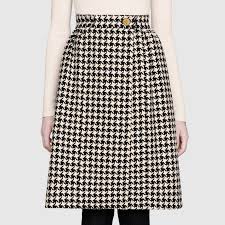 Black And White Houndstooth Skirt Outfit Gucci Houndstooth Skirt Houndstooth Skirt Houndstooth Skirt Outfit Long Midi Skirt
