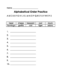 Lphabetical order is an indexing method in which names, terms, or words are arranged. Abc Order Practice Free Worksheets Teaching Resources Tpt