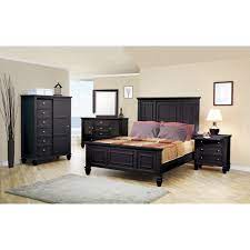Coleman furniture is proud to present our diverse selection of reputable furniture manufacturers offering you a wide variety of styles for the. Coaster Sandy Beach 5pc King Size Panel Bedroom Set In Black Finish For 2 728 00 In Bedroom Shop By Bedroom Sets