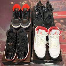 Crimson 3s Size 45 80 Phoenix Suns 8s Size 45 70 Bred 11s Size 4 100 Fire Red 5s Size 5 90 Solefood Solefoodki Bred 11s Nike Sneakers Nike