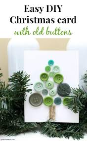 You could use photocopied pages of a christmas story or christmas carol sheet music. Easy Diy Christmas Card With Old Buttons A Holiday Tutorial