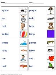 Draw a line to connect. Free Printable Kids Word Matching Games Fun Worksheets For Kids Fun Worksheets Word Recognition