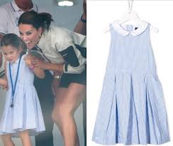 Nicoletta fanna 'sveva' dress in brown and navy checks as seen on princess charlotte. Princess Charlotte S Designer Dress Four Year Old Wears Ralph Lauren For Royal Regatta Hello