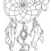 Hand drawn zentangle dreamcatcher with tribal tiger face for adult. 1