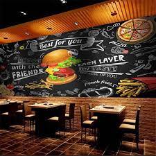 Muravie Fast Food Wallpaper Cafe Wallpaper Hamburger Wall Poster Wallpaper And Poster For Caffee And Fast Food Restaurant Small Restaurant Design Fast Food