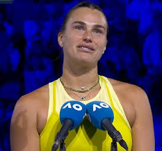 Sabalenka joking with her team: "Should I say anything to my team? As  always, that's your fault guys. I don't want to see you for the next week.  I really hate you.