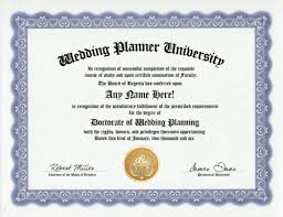 Wedding Planning Event Diploma Planner Degree Custom Gag Gift Customized Present Joke Gifts Practical Jokes Toys Games
